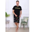 Молния-2 (чёрный) комплект (футболка+шорты) - small