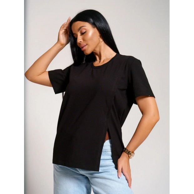 Асимметрия(черный) футболка