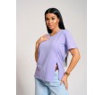 Асимметрия(лаванда) футболка - small
