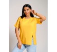 Асимметрия(горчица) футболка - small