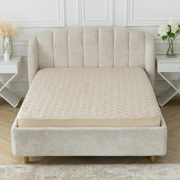 Наматрасник синтепон на рез. борт 20(беж) м/ф