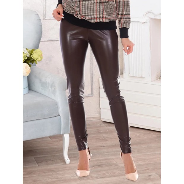 Легинсы (коричн) кожаные