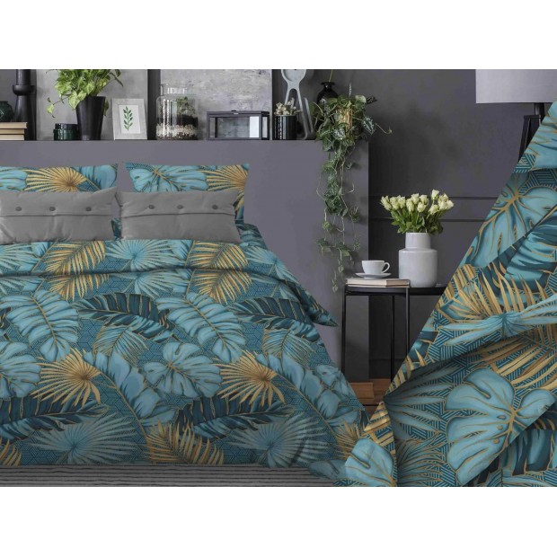 Тропики(бирюзовый) КПБ бязь