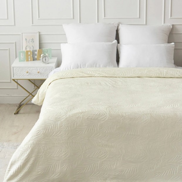 Веточки (сливки) плед велсофт