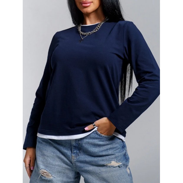 Рига(синий) лонгслив