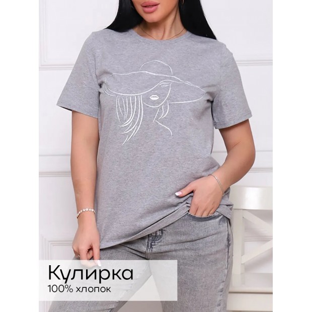 Миледи(меланж) футболка женская