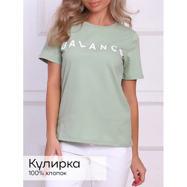 Баланс (олива) футболка женская