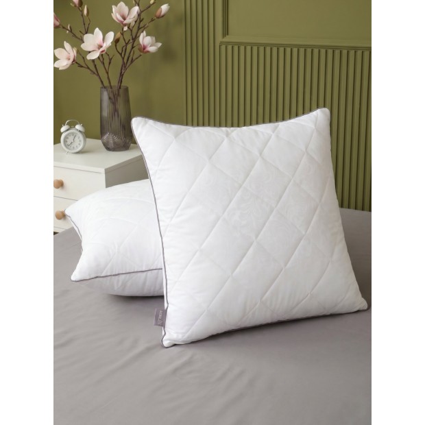 Подушки 70*70 стеганые м/ф(белый) лебяжий пух