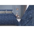 Постельное белье бязь "Полигоны" (темно-синий) LP - small