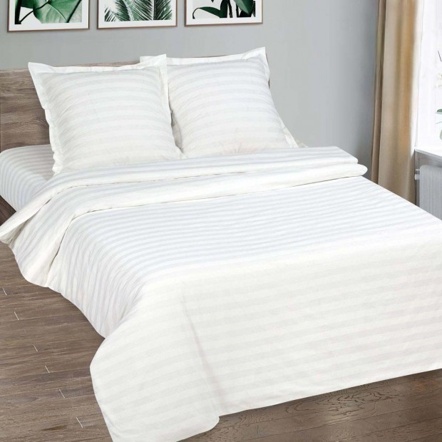 Постельное белье страйп-поплин 3х3 см (Отель) 