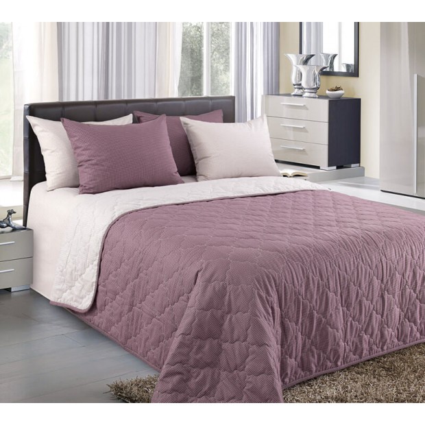 Покрывало на кровать перкаль стеганое "Шоколадный крем"