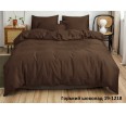 Постельное белье однотонное "Горький шоколад" (полисатин) - small