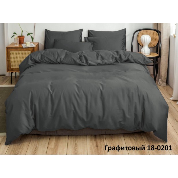 Постельное белье однотонное "Графит" (полисатин)