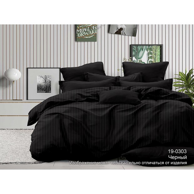 Постельное белье страйп-сатин "Black"