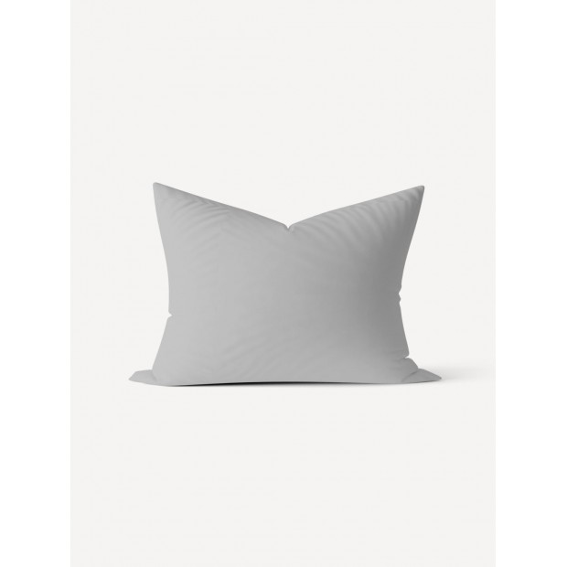 Наволочка сатин гладкокрашеный на молнии - Светлый серый