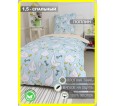 КПБ Поплин 1,5 сп с 1 нав. 70*70 с детским рисунком - Гусь-обнимусь (мята) - small