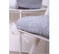 Подушка на стул Люкс - Горох на сером - small1