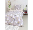 КПБ Поплин 1,5 сп с 1 нав. 70*70 с детским рисунком - Гусь-обнимусь (серый) - small5