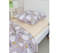 КПБ Поплин 1,5 сп с 1 нав. 70*70 с детским рисунком - Гусь-обнимусь (серый) - small8