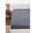 Простыня Микрофибра Страйп - Графит 1х1 - small