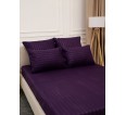 Простыня Микрофибра Страйп на резинке - Фиолетовый - small