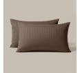 Комплект наволочек Микрофибра Страйп - Мокко 1х1 - small1