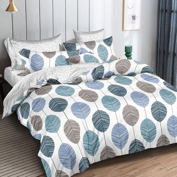 КПБ Поплин Эксклюзив (молния) - Листья нимфеи