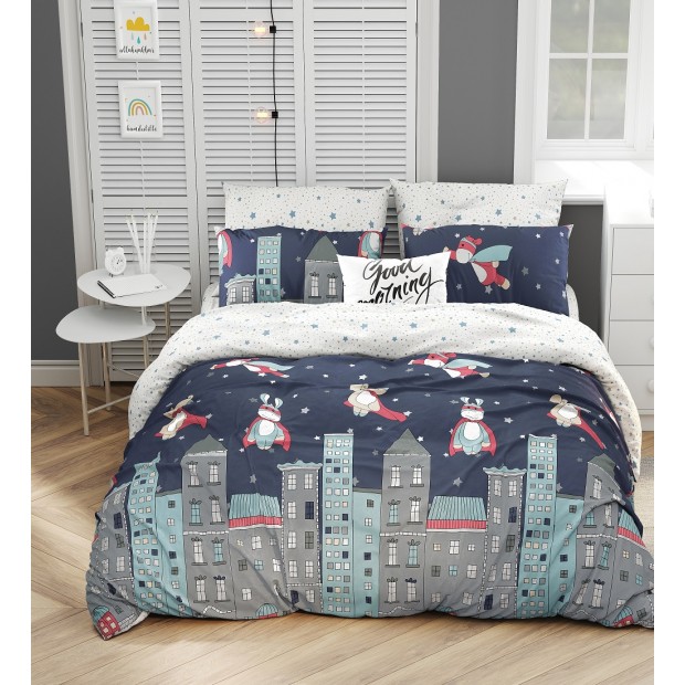 Постельное белье детское поплин на молнии - Супергерои