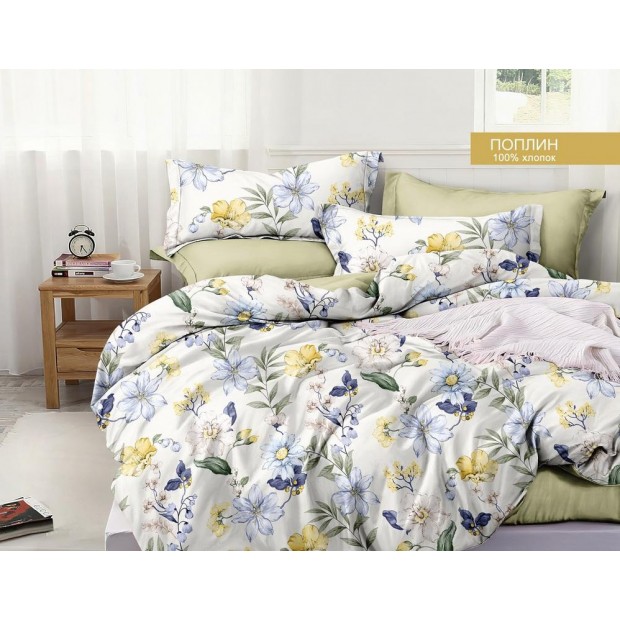 Постельное белье поплин эксклюзив на молнии - Цветочные мотивы