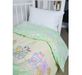 Пододеяльник бязь без молнии - Веселый паровозик - small1