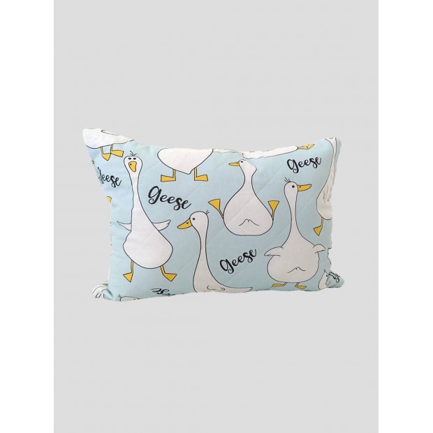 Подушка детская из поплина 50x70 - Гусь обнимусь, цвет мята