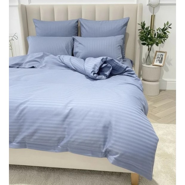 Пододеяльник Микрофибра Страйп - Голубая Лаванда 1х1