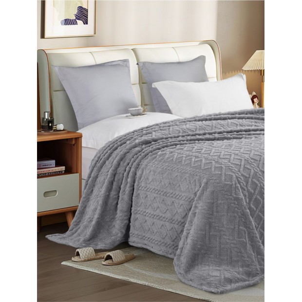 Плед Велсофт Гамми - СЕРЫЙ