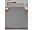 Простыня Микрофибра Страйп на резинке - Светло-серый - small