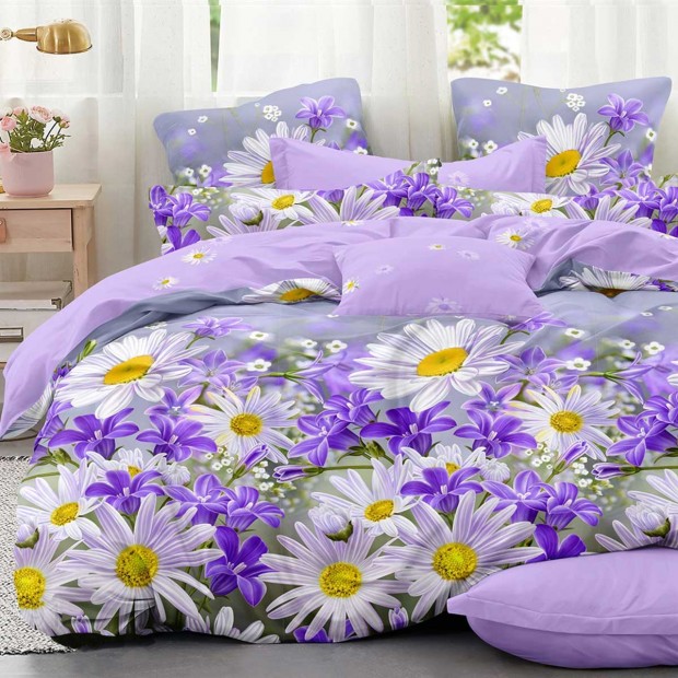 КПБ Поплин Эксклюзив (молния) - Полевые цветы