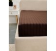 Простыня Микрофибра Страйп - Шоколад - small2